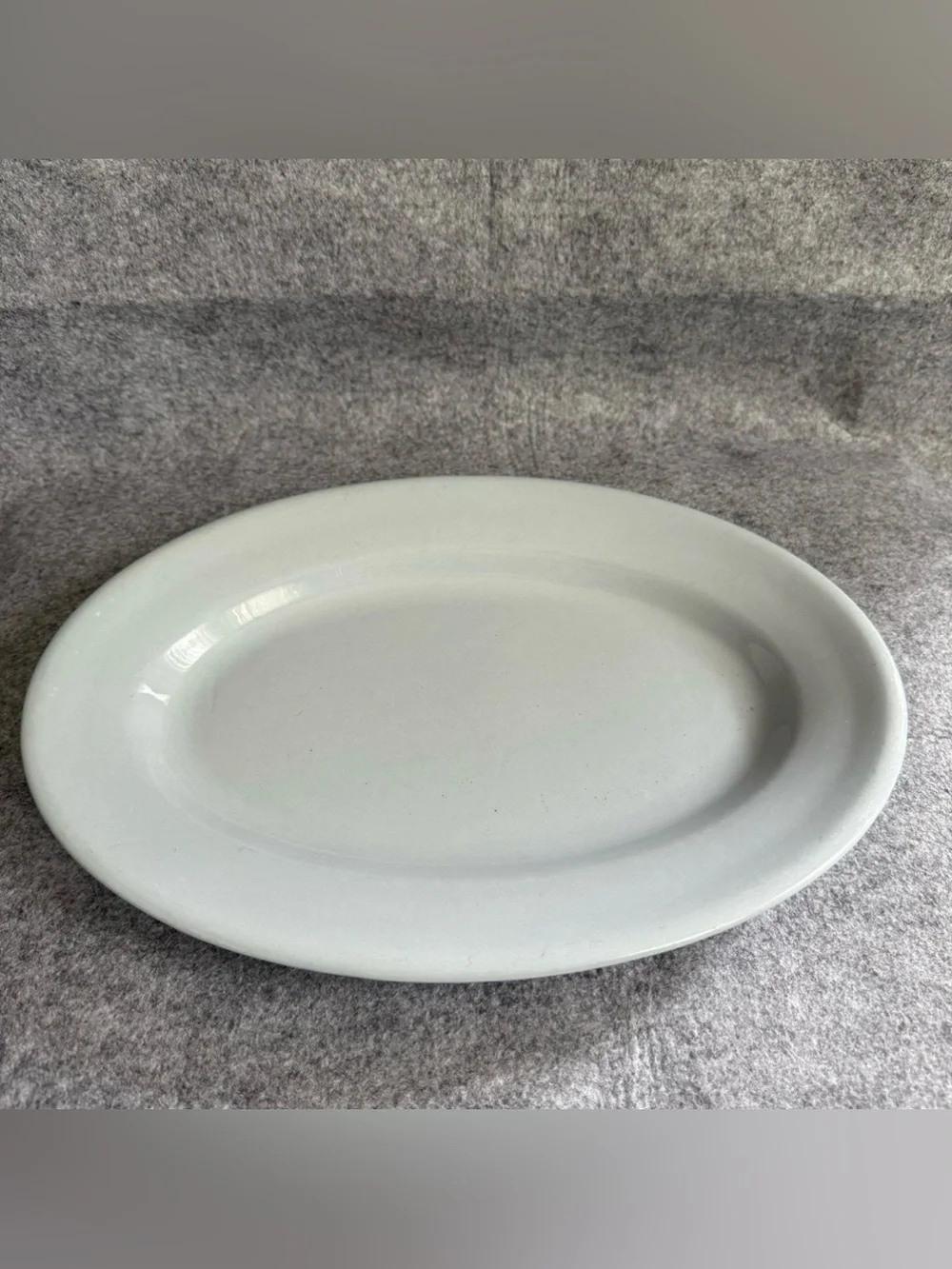 Vintage Buffalo China Blue Lune Ware Restaurant-Style Oval Platter